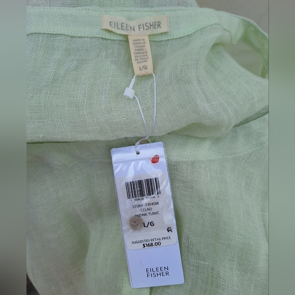 Eileen Fisher Organic Linen Gauze Tunic Top - Picture 7 of 8